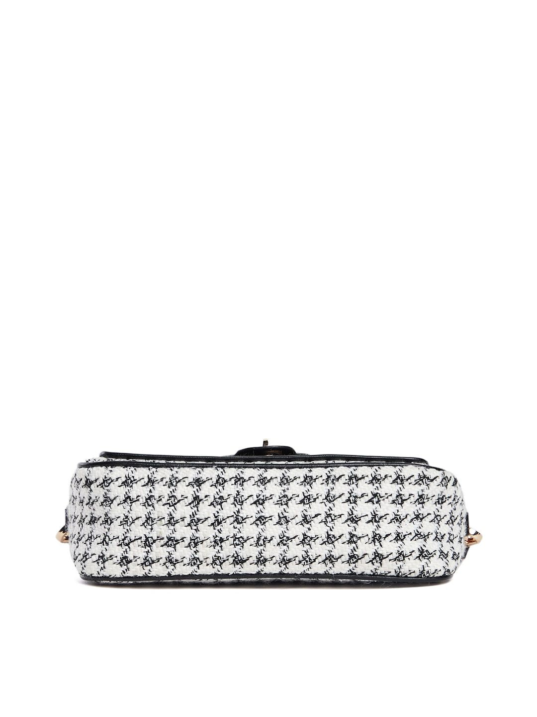 Berrylush White Textured Structured Shoulder Bag