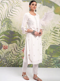 Vishudh Floral Printed Regular Pure Cotton Kurta with Trouser & Dupatta
