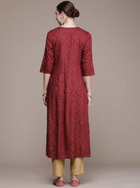 Anouk Women Bandhani Printed Anarkali Kurta