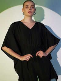 Berrylush V-Neck Gathered Playsuit