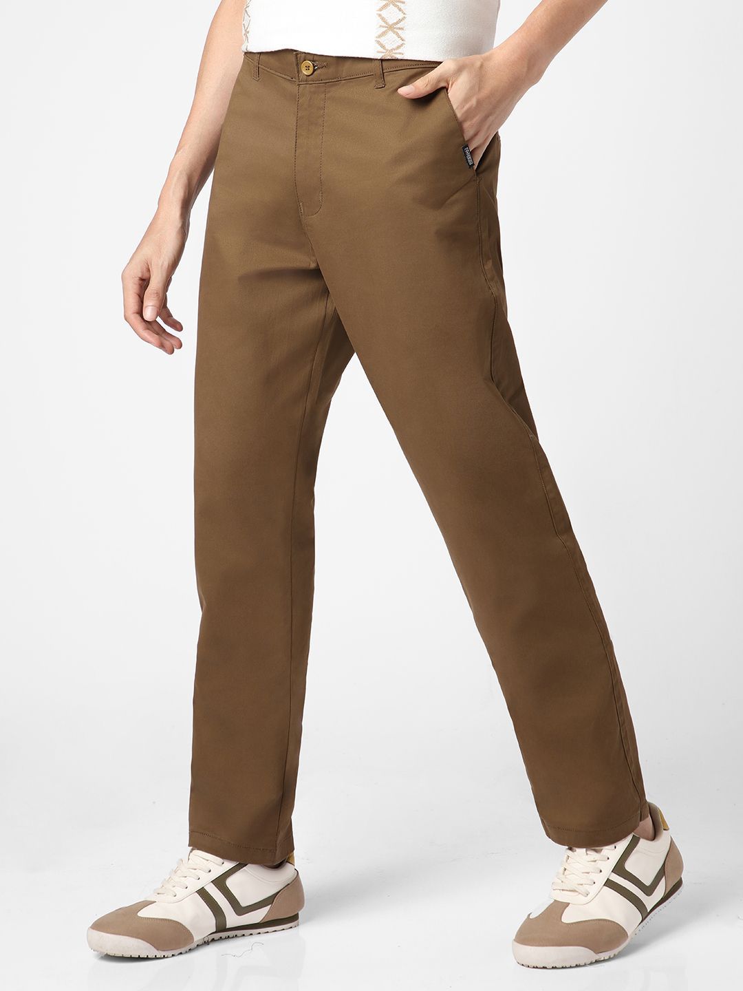 Urbano Fashion Men's Cotton Regular Fit Casual Chinos Trousers Stretch