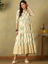 Mamicha Floral Print A-Line Maxi Dress