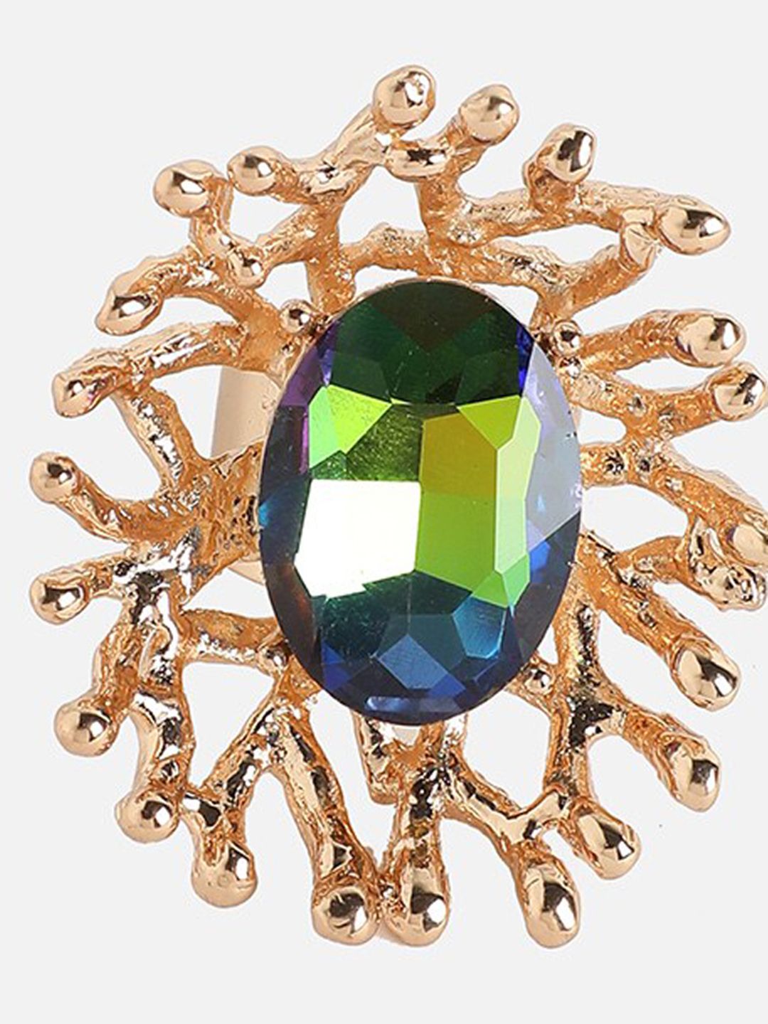 Cincin Jari Pernyataan Sohi Gold-Plated Cincin Jari