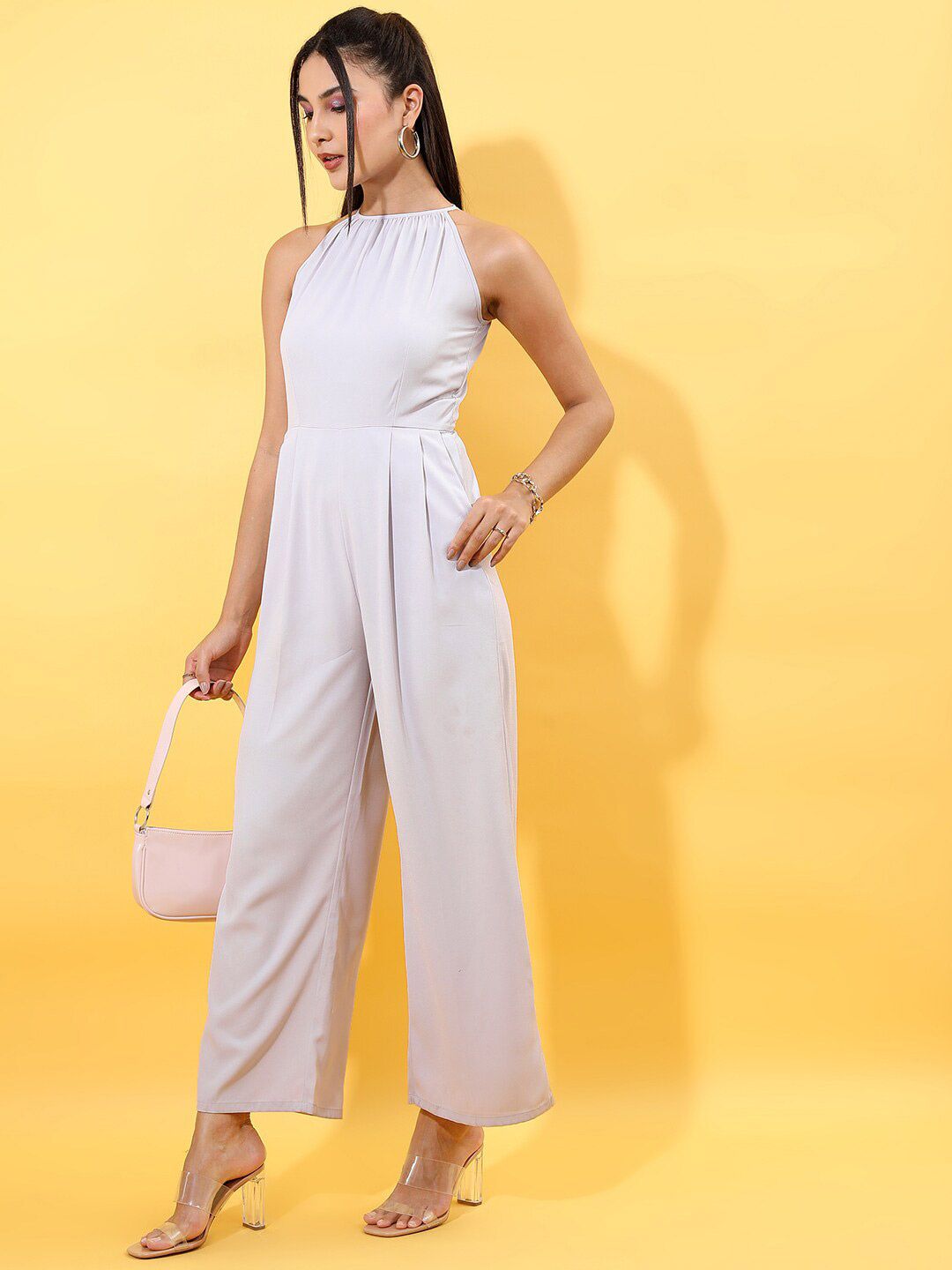 Tokyo Talkies Halter Neck Basic Jumpsuit