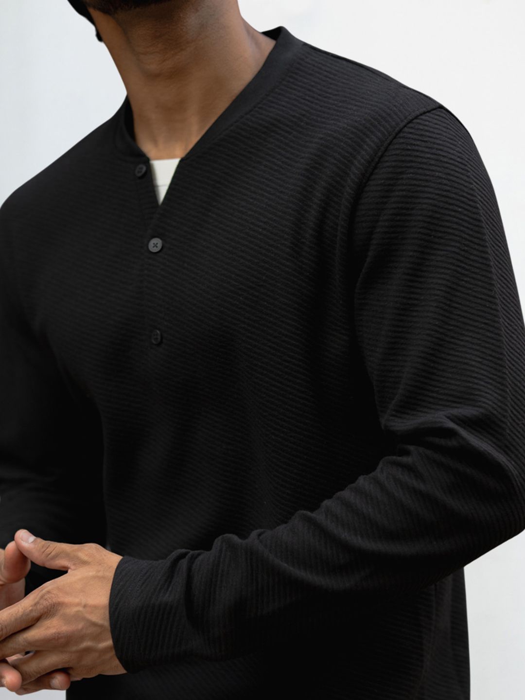 Powerlook Men Henley Neck T-shirt
