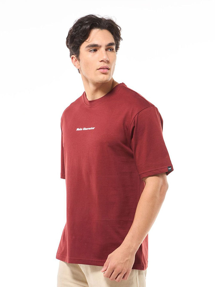 Bewakoof Men Typography Printed Round Neck Cotton Oversized T-shirt