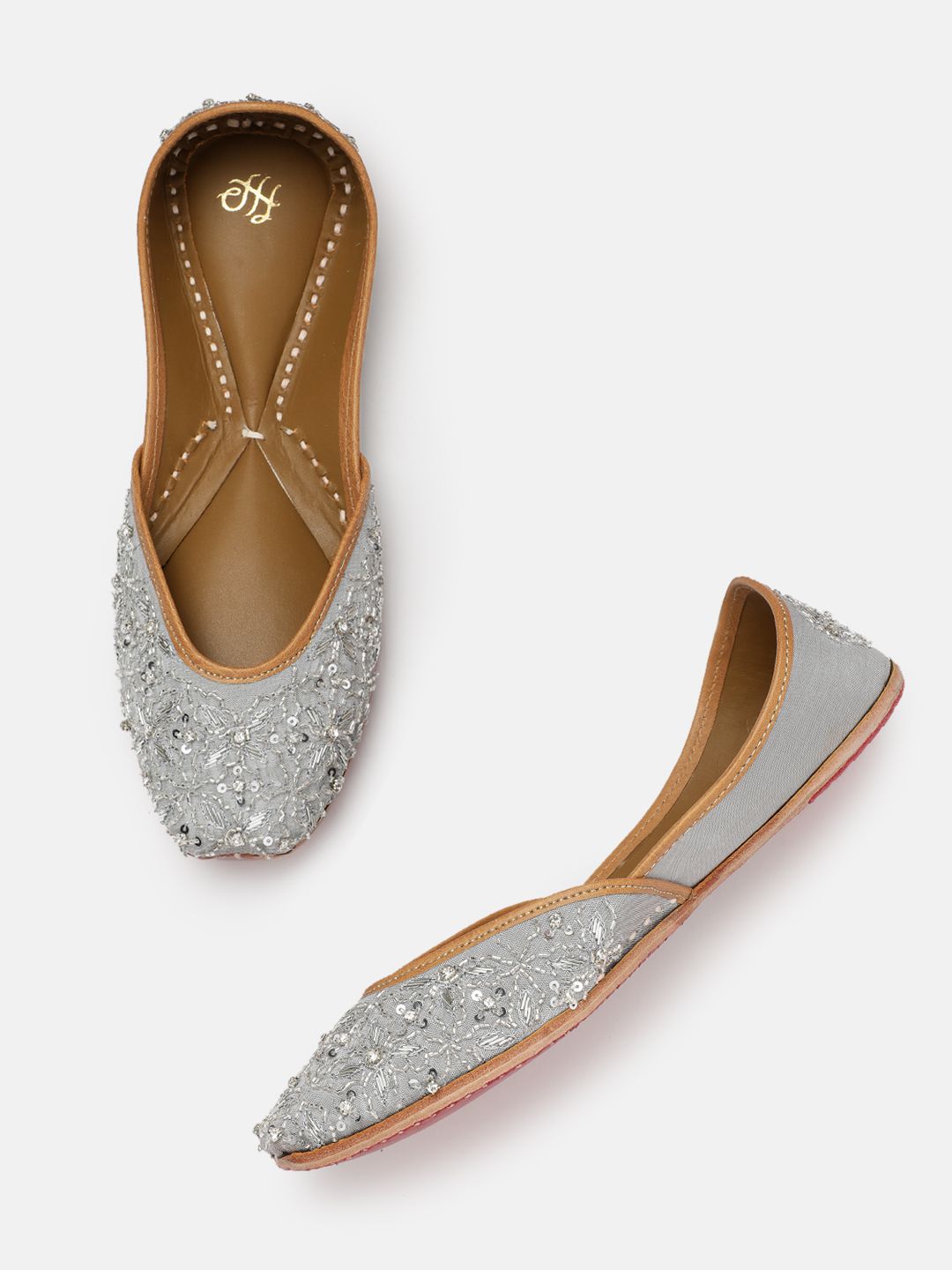 House of Pataudi  Women Embellished Ethnic Mojaris