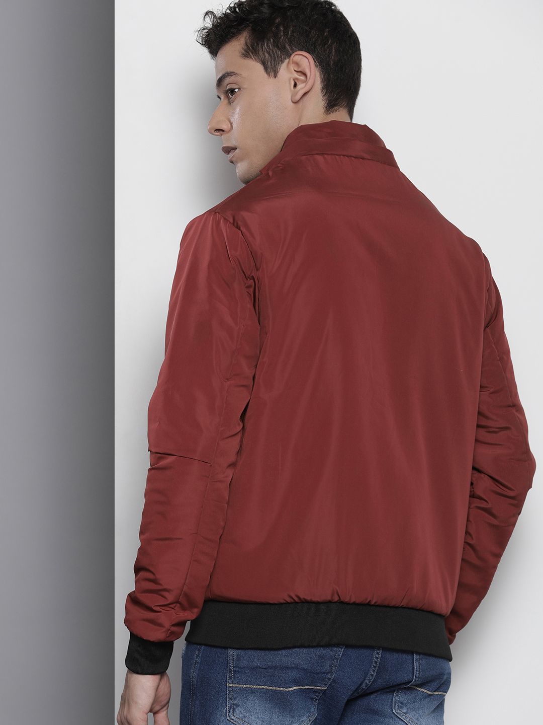 The Indian Garage Co Men Zip-Front Bomber Jacket with Detachable Hood