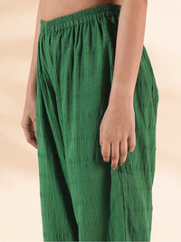 trueBrowns Malang Woven Design Pure Cotton Tunic & Trousers Co-Ords Set