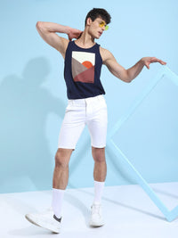 The Indian Garage Co Men Pure Cotton Solid Slim Fit Regular Shorts