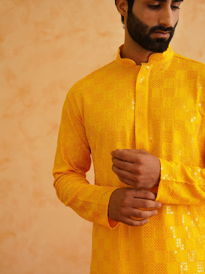SOJANYA Kurta Lurus Bersulam Labuci Mandarin Kapas Bersulam