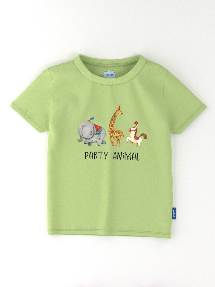 Nauti Nati Girls Pack of 2 Antimicrobial Graphic Printed Round Neck Cotton T-shirts