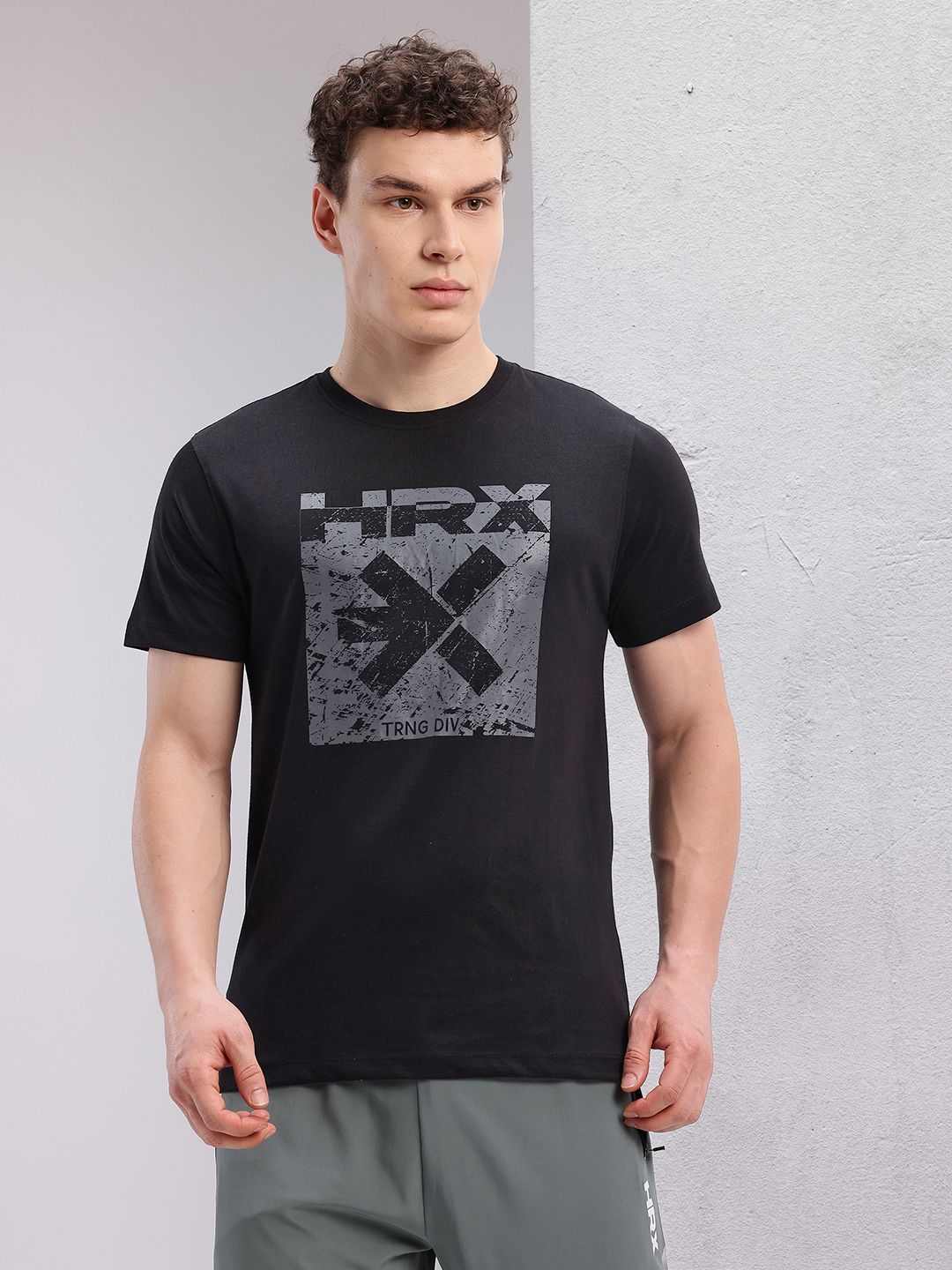 HRX by Hrithik Roshan Brand Logo Printed Training T-shirt