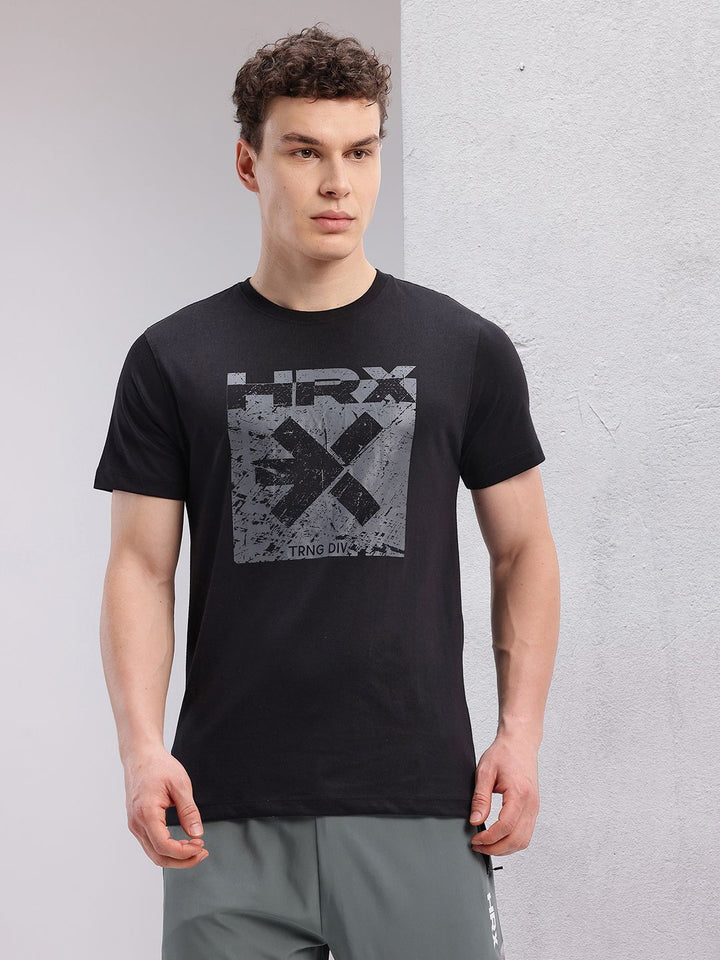HRX by Hrithik Roshan Brand Logo Printed Training T-shirt