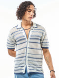 Bewakoof Self Design Pure Cotton Sheer Casual Shirt