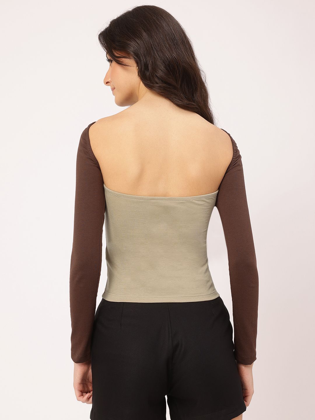DressBerry Desert Drift Printed Styled Back Top