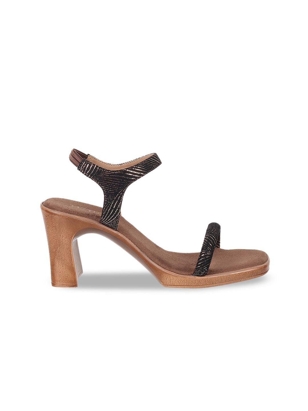 Metro Open Toe Ankle Loop Block Heels