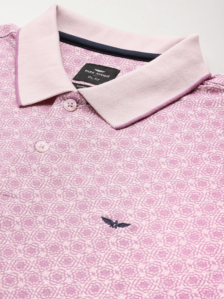 Park Avenue Printed Polo Collar Slim Fit T-shirt