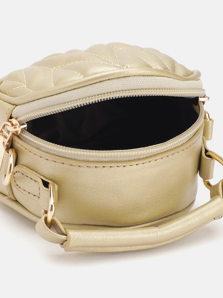DressBerry Quilted Handheld Bag with Detachable Sling Strap