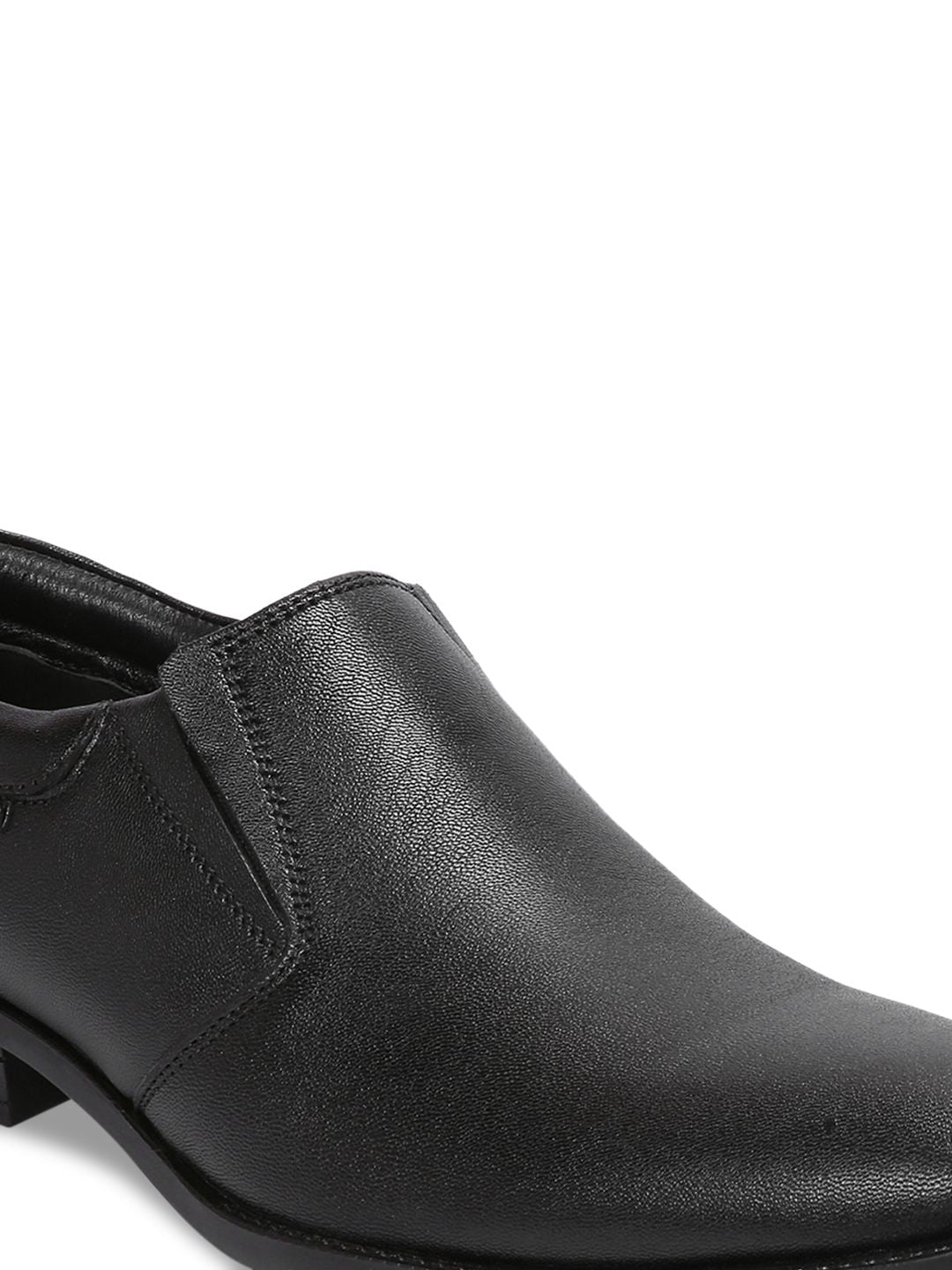 Red Chief Men Black Leather Formal Slip-On Shoes