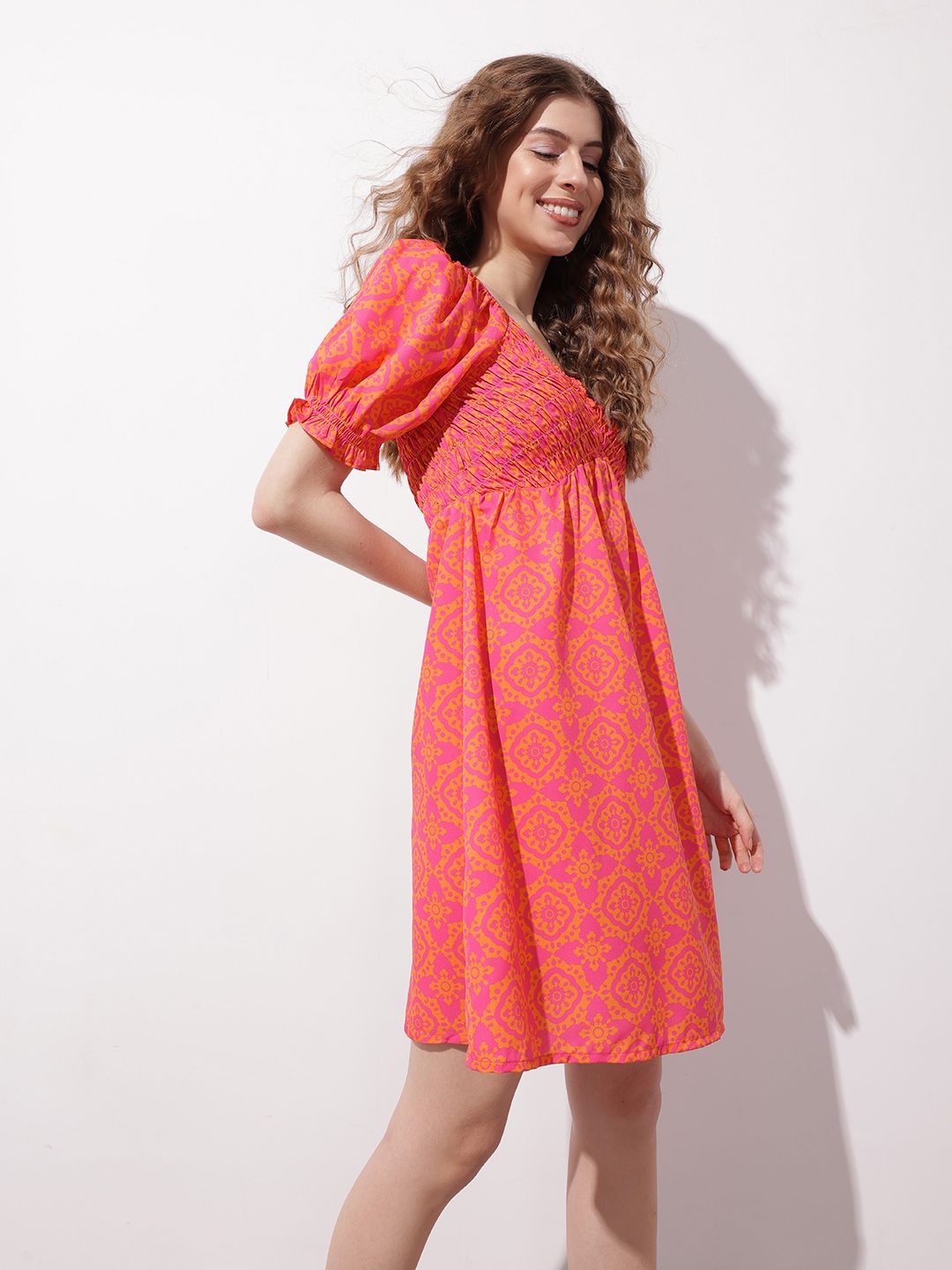 DressBerry Smokin' Hot Printed Empire Dress