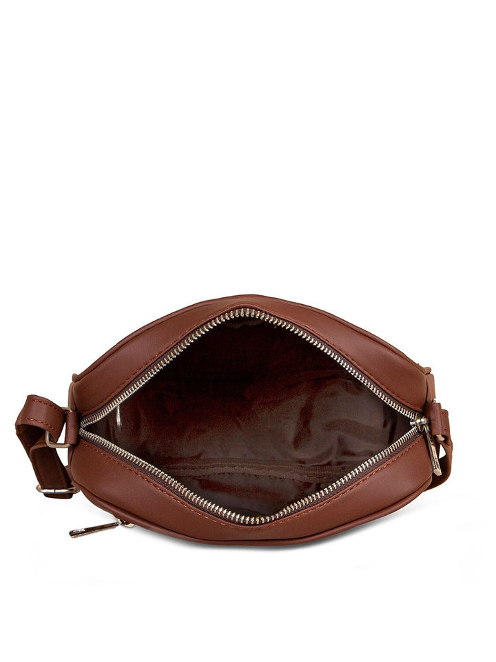 ZOUK Navy Blue Ethnic Motifs Printed Structured Sling Bag