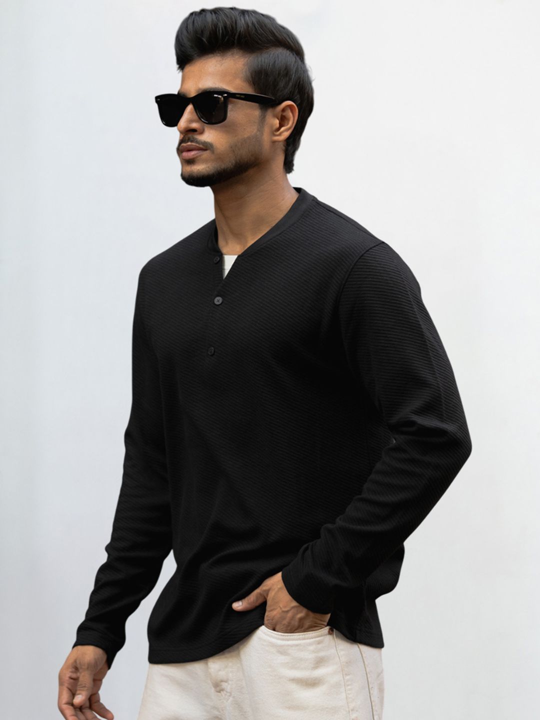 Powerlook Men Henley Neck T-shirt