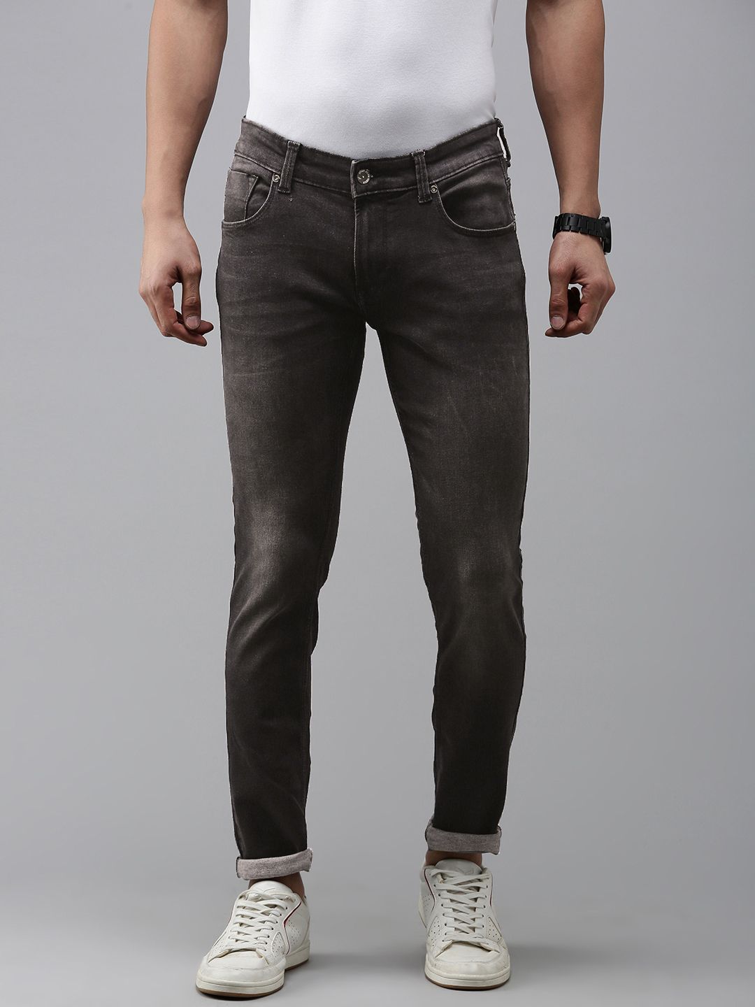 SPYKAR Men Skinny Slim Fit Low-Rise Light Fade Stretchable Jeans