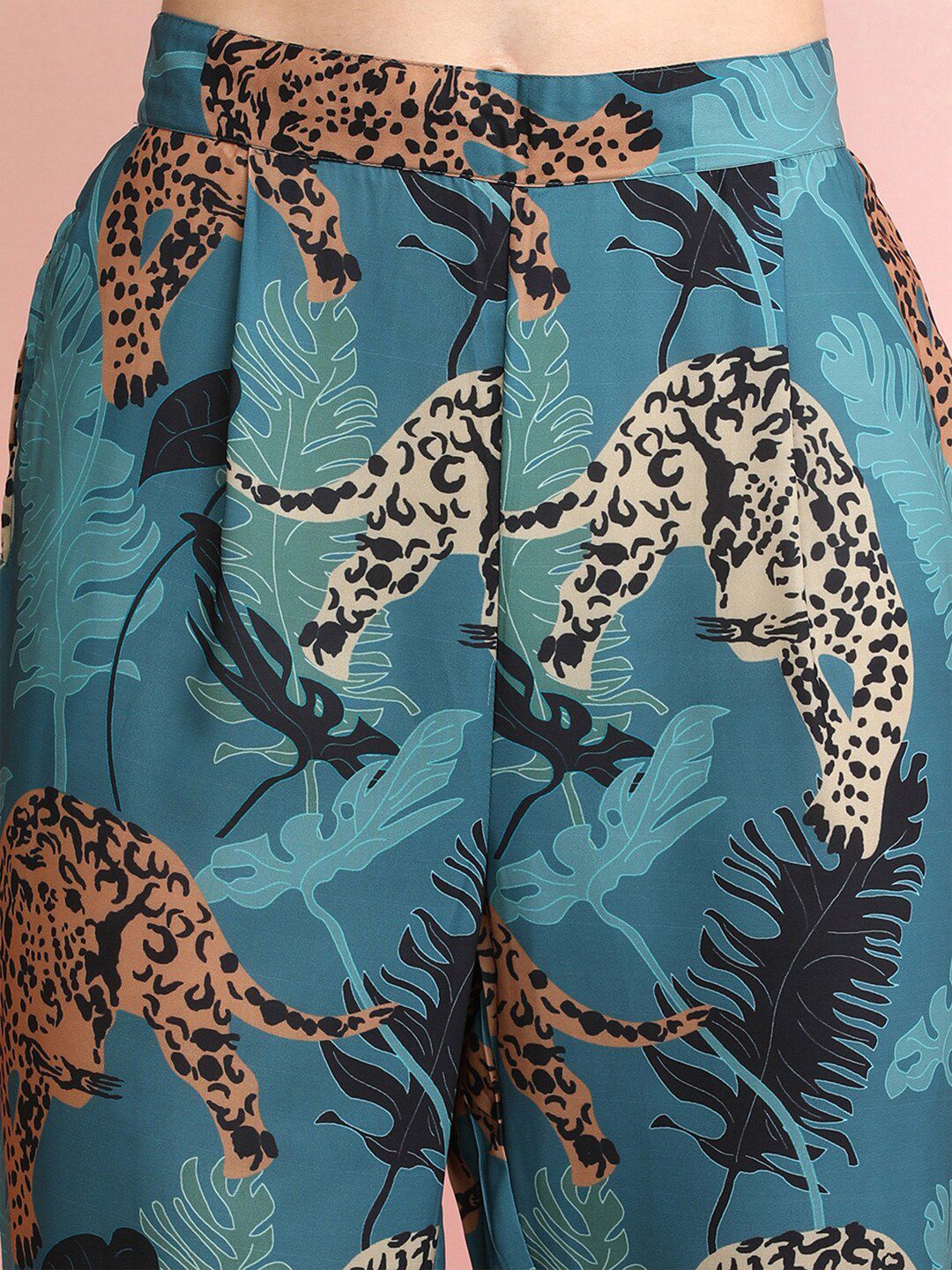 Indo Era Printed Collar Shirt With Trousers Co-Ords