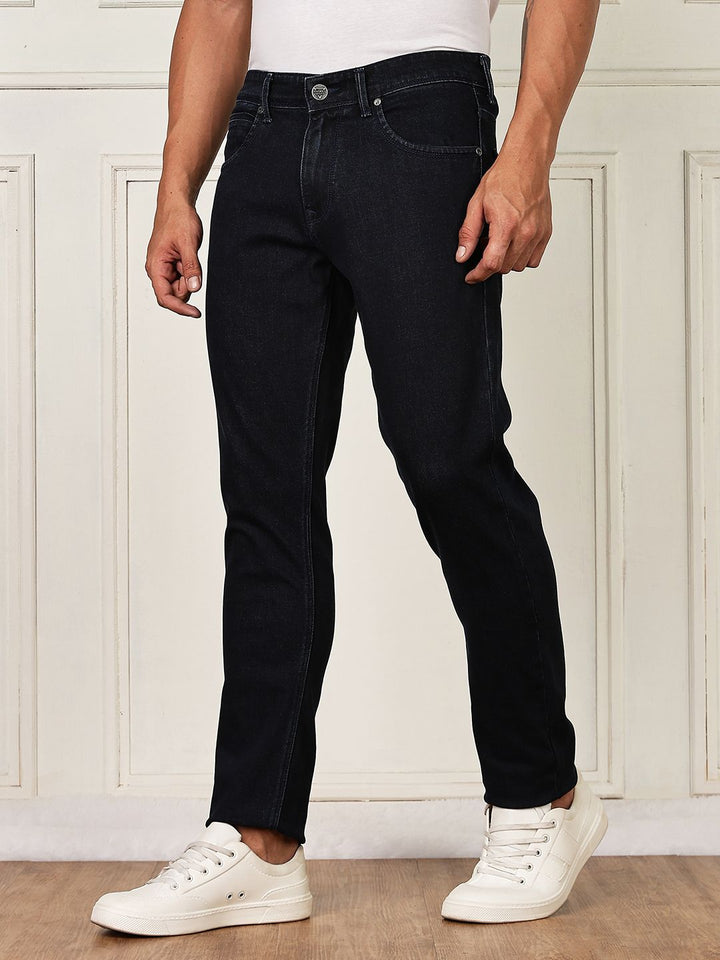 Thomas Scott Men Classic Slim Fit Mid-Rise Regangan Seluar Jeans