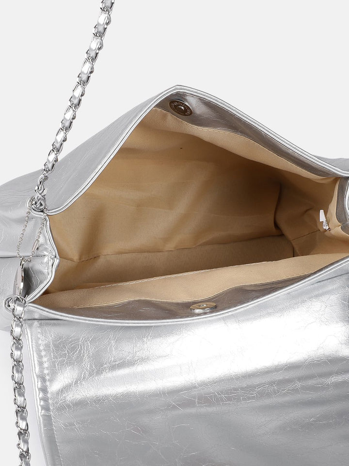 DressBerry Textured Structured Shoulder Bag