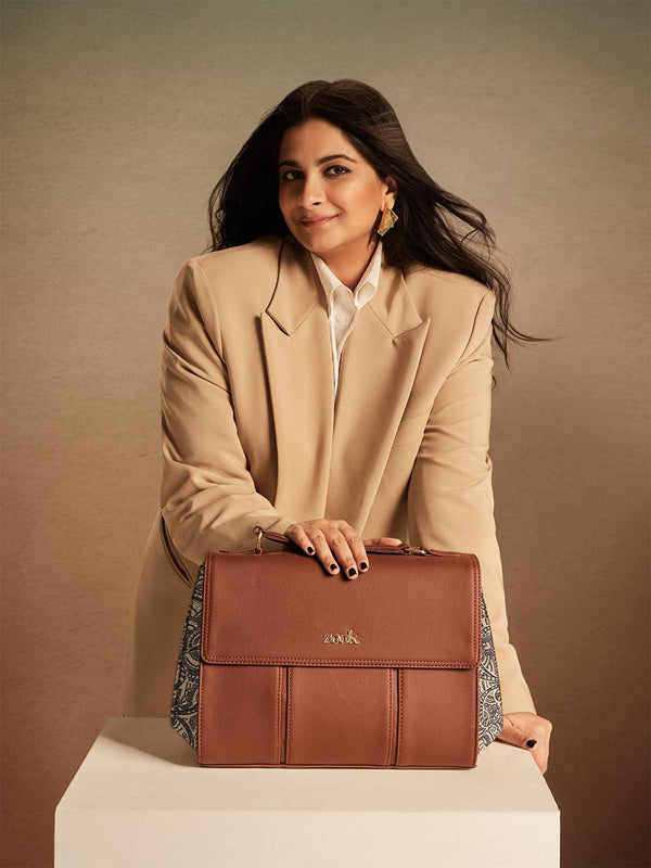 ZOUK Women Colaba Shirin Rhea Kapoor Satchel Bag