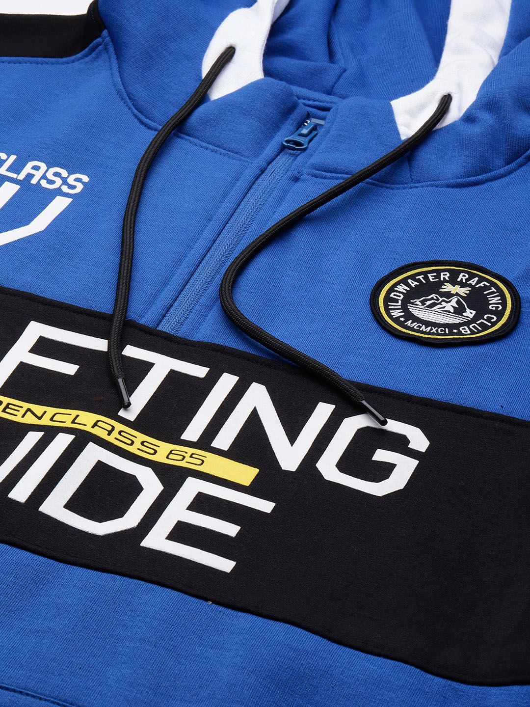 Sweatshirt Bercetak Bercetak Blue & Black Indian