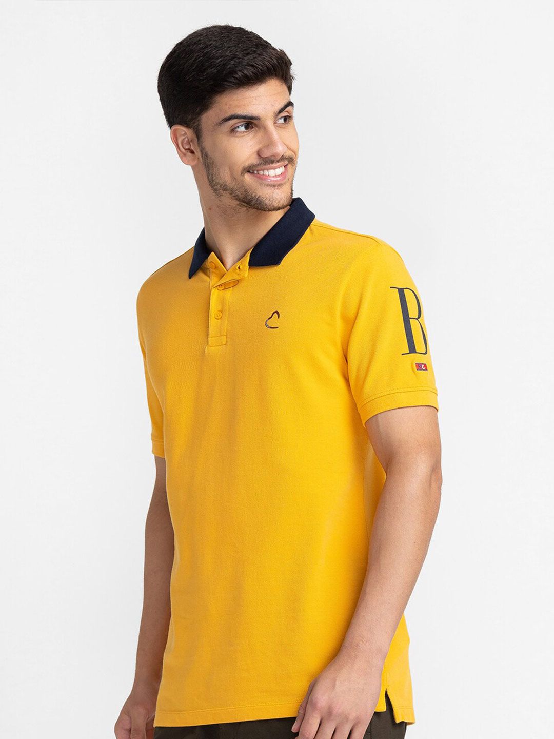 Being Human Typography Printed Polo Collar T-shirt