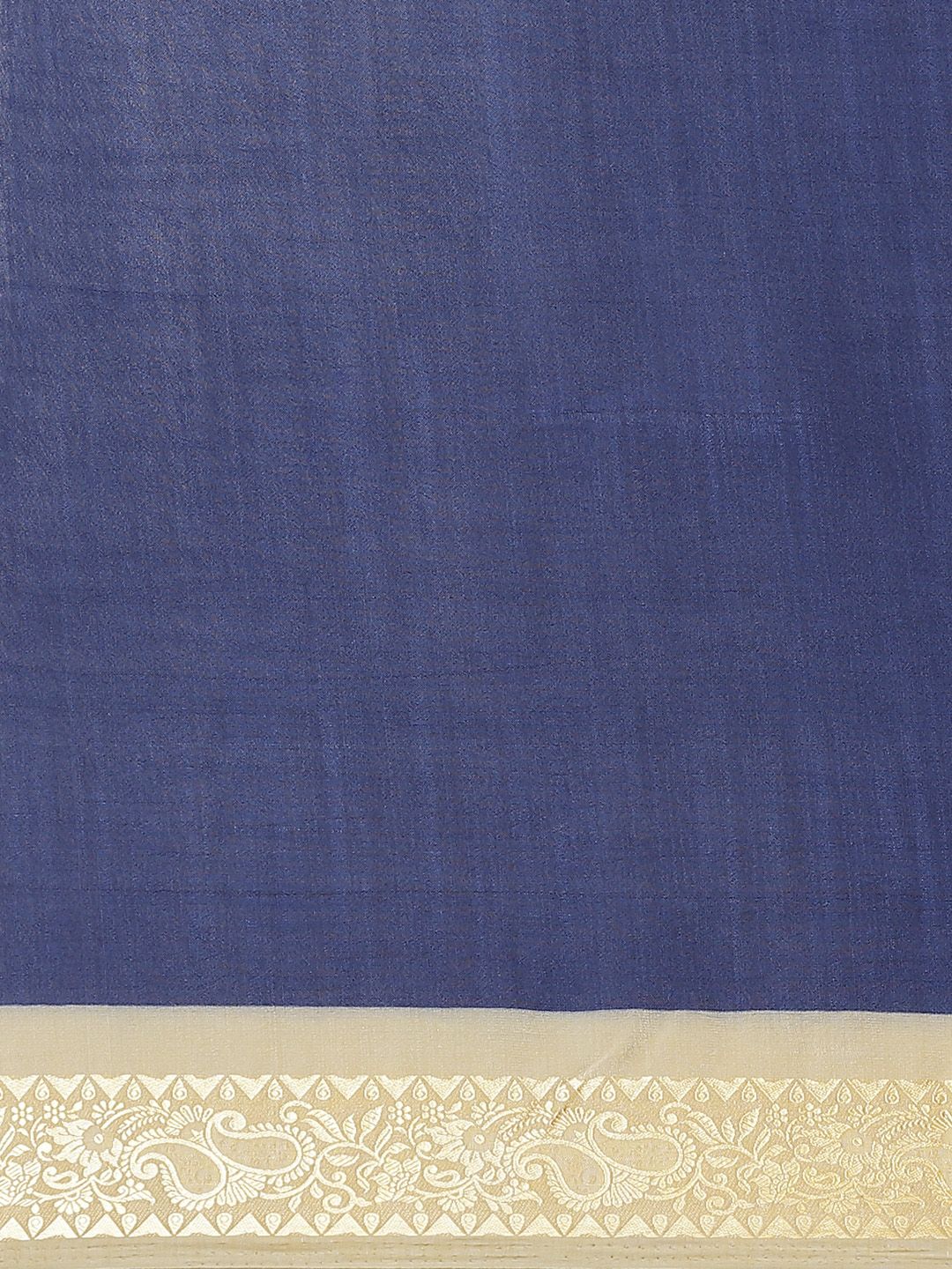 Saree mall Navy Blue & Beige Solid Saree