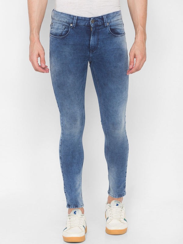 SPYKAR Men Blue Super Skinny Fit Low-Rise Stretchable Jeans