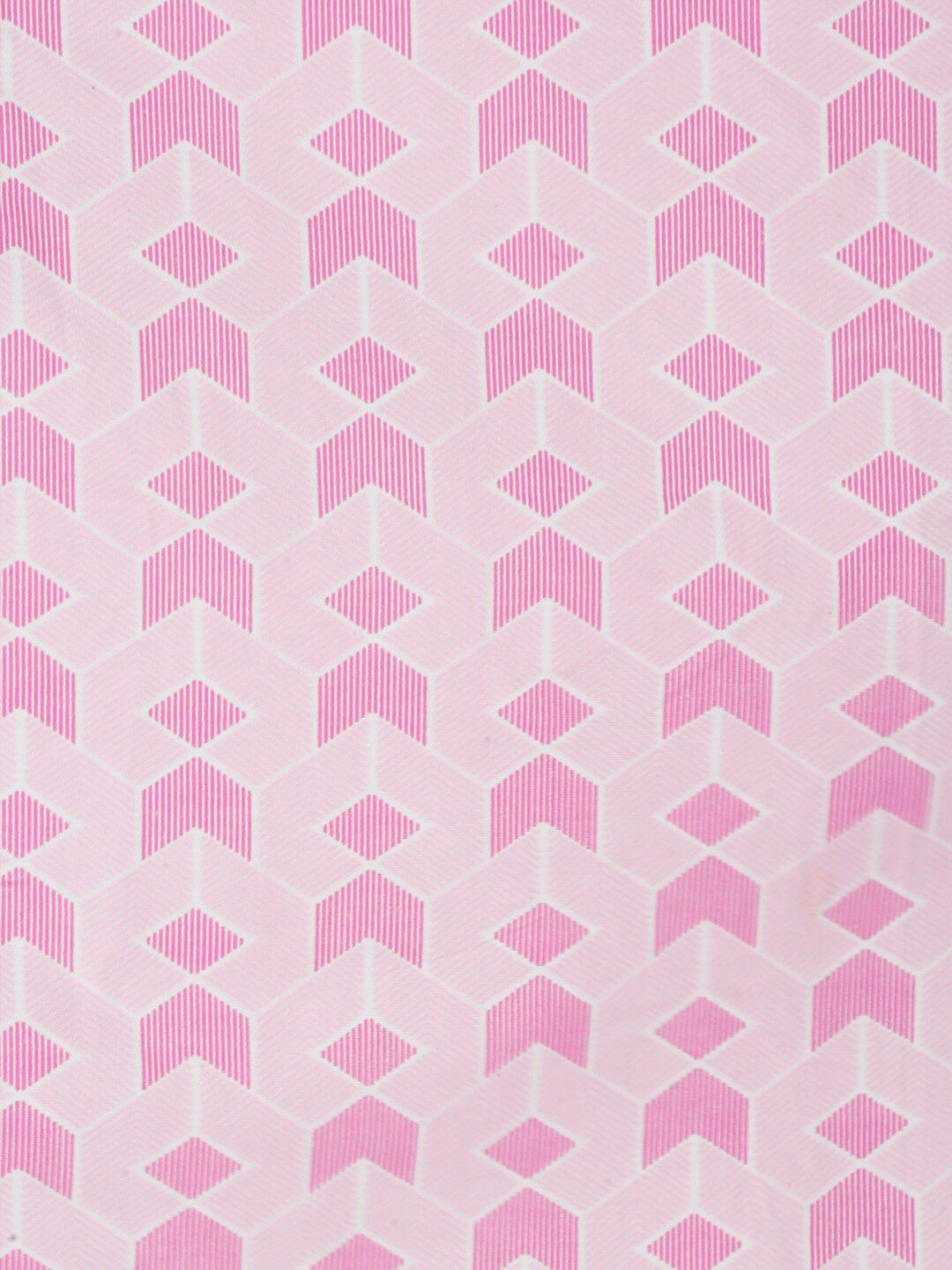 KLOTTHE Pink Geometric Cotton 300 TC King Fine Bedsheet with 2 Pillow Covers-98 x 87 inches
