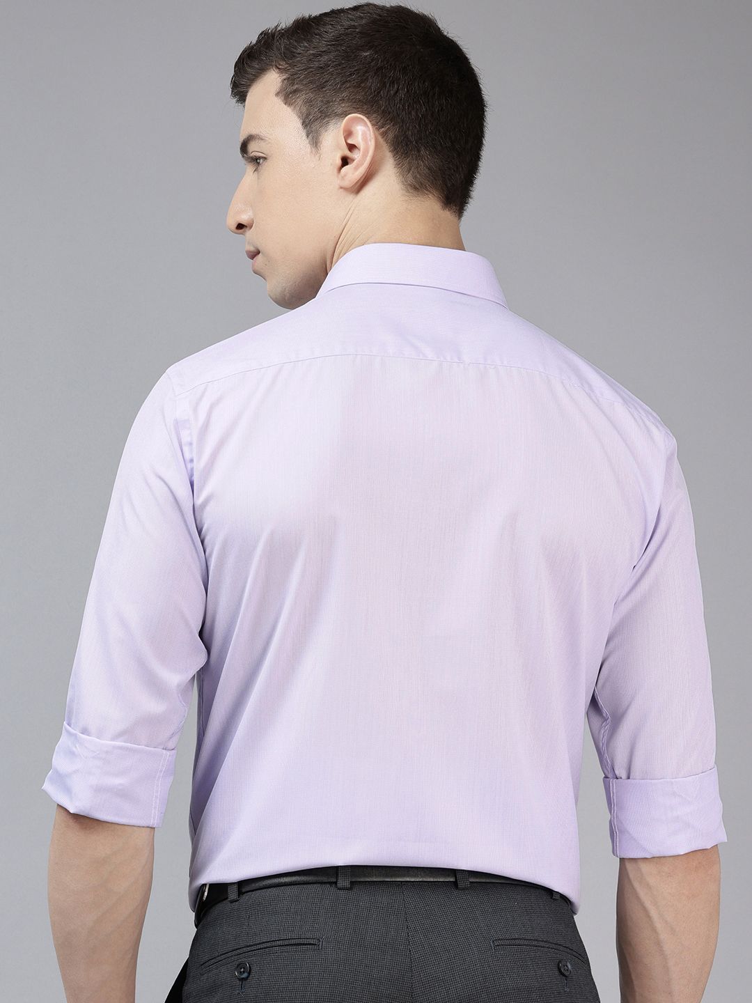 Park Avenue Slim Fit Textured Self Design Formal Shirt