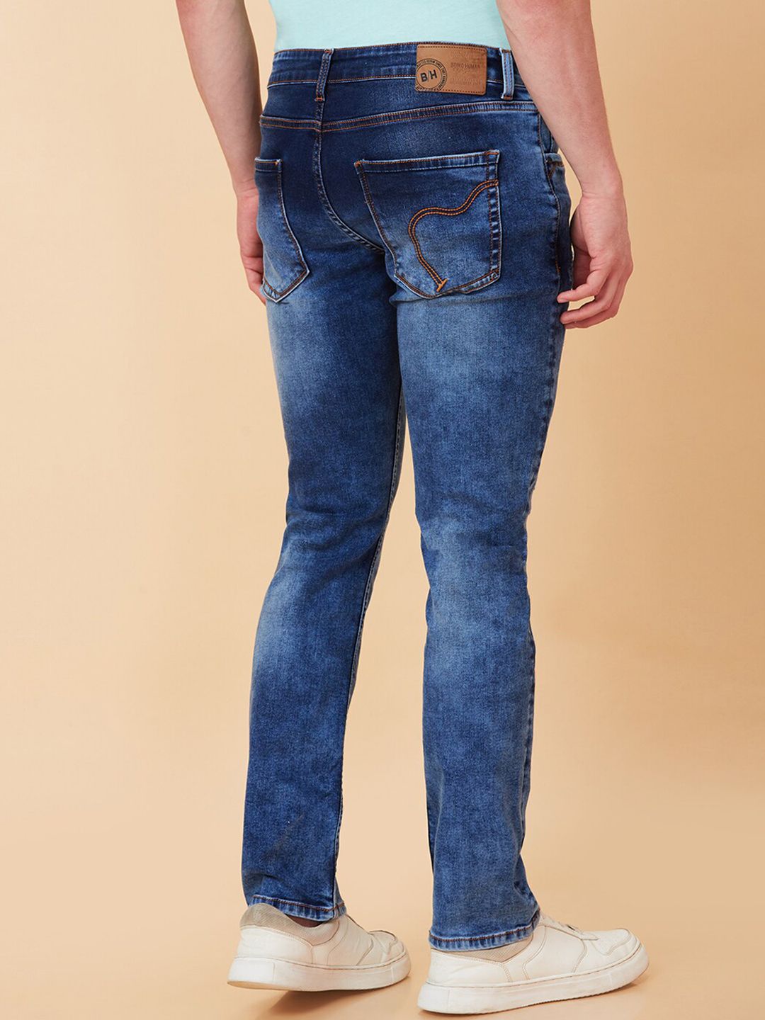 Being Human Men Slim Fit Mildly Distressed Heavy Fade Jeans