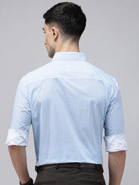 Park Avenue Slim Fit Geometric Printed Pure Cotton Formal Shirt
