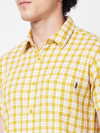SPYKAR Gingham Checked Cotton Opaque Casual Shirt