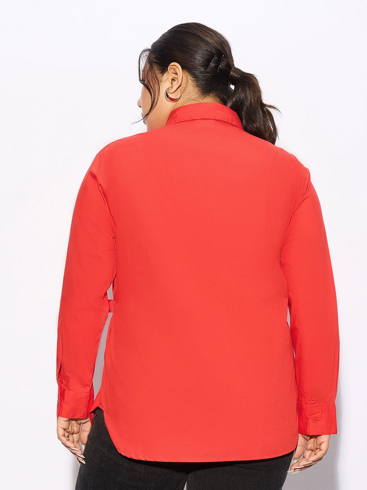 SASSAFRAS Curve Plus Size Pure Cotton Casual Shirt
