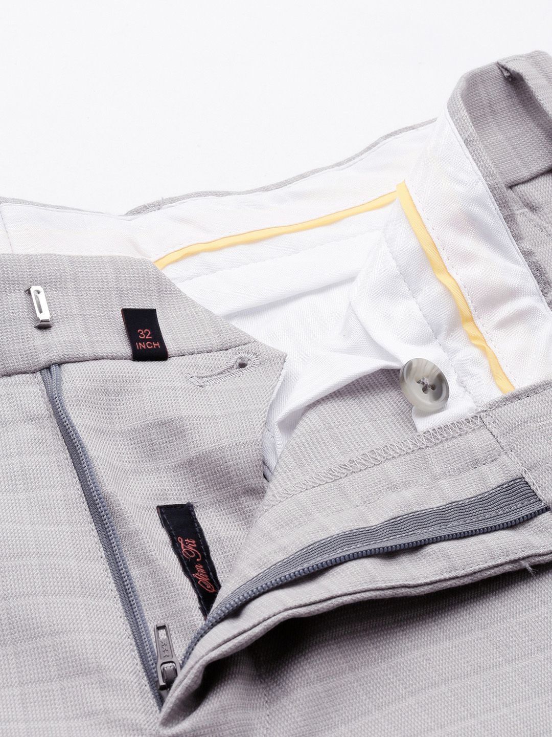 Raymond Men Checked Slim Fit Formal Trousers