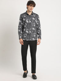 THE BEAR HOUSE Pure Cotton Printed Slim Fit Casual Shirt