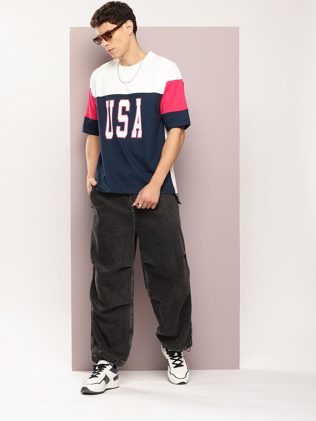 DILLINGER Men Typography Printed Oversized T-shirt