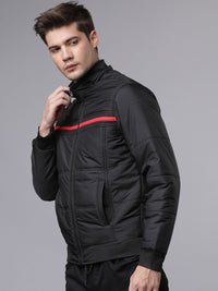 HIGHLANDER Men Black Solid Padded Jacket