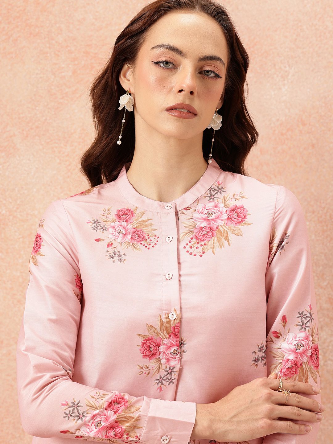 all about you Floral Print Kurta with Trousers