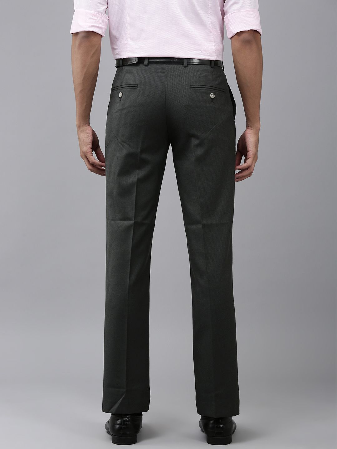 Park Avenue Men Textured Formal Trousers