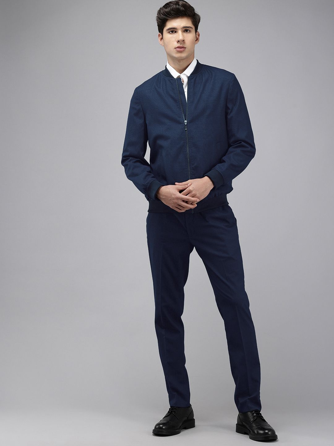 Park Avenue Checked Neo Fit 2 Piece Formal Suits