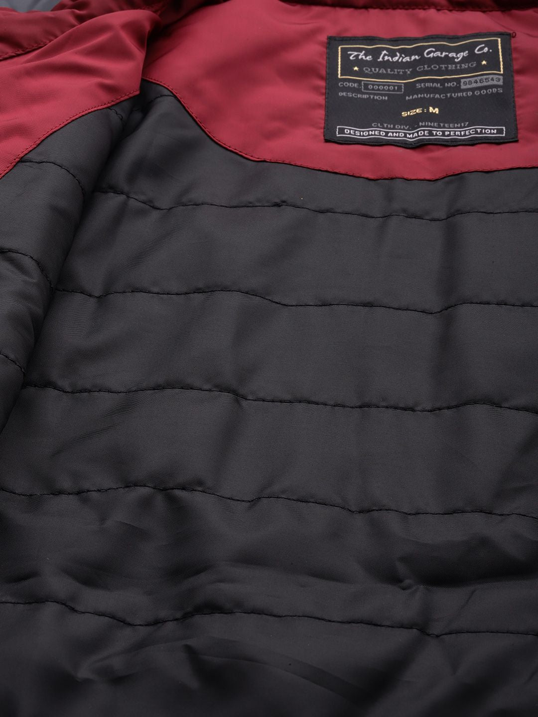 The Indian Garage Co Men Maroon Solid Tailored Jacket